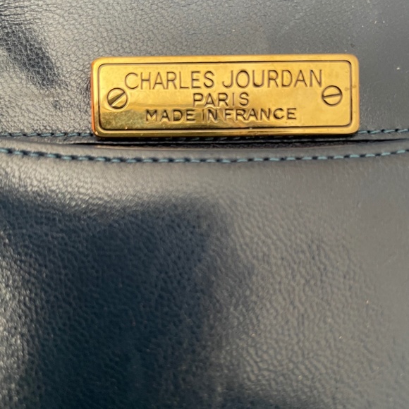 Charles Jourdan Leather small crossbody blue bag with tassel - Picture 2 of 2